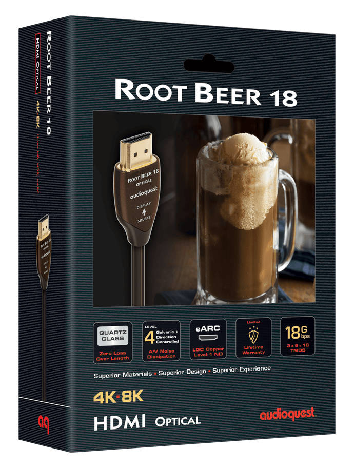 AudioQuest Root Beer 18 cavo HDMI ottico 18Gbps 8K/30 eARC