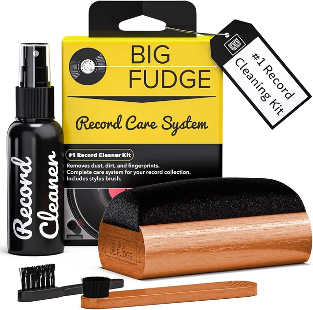 Big Fudge Kit Pulizia Vinili Premium Spazzola Liquido 100ml