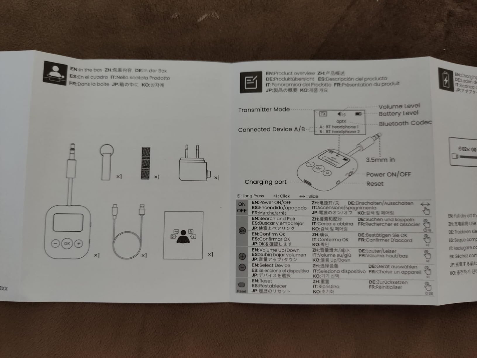 1Mii SafeFly Min trasmettitore bluetooth aptX LL display OLED 25 ore