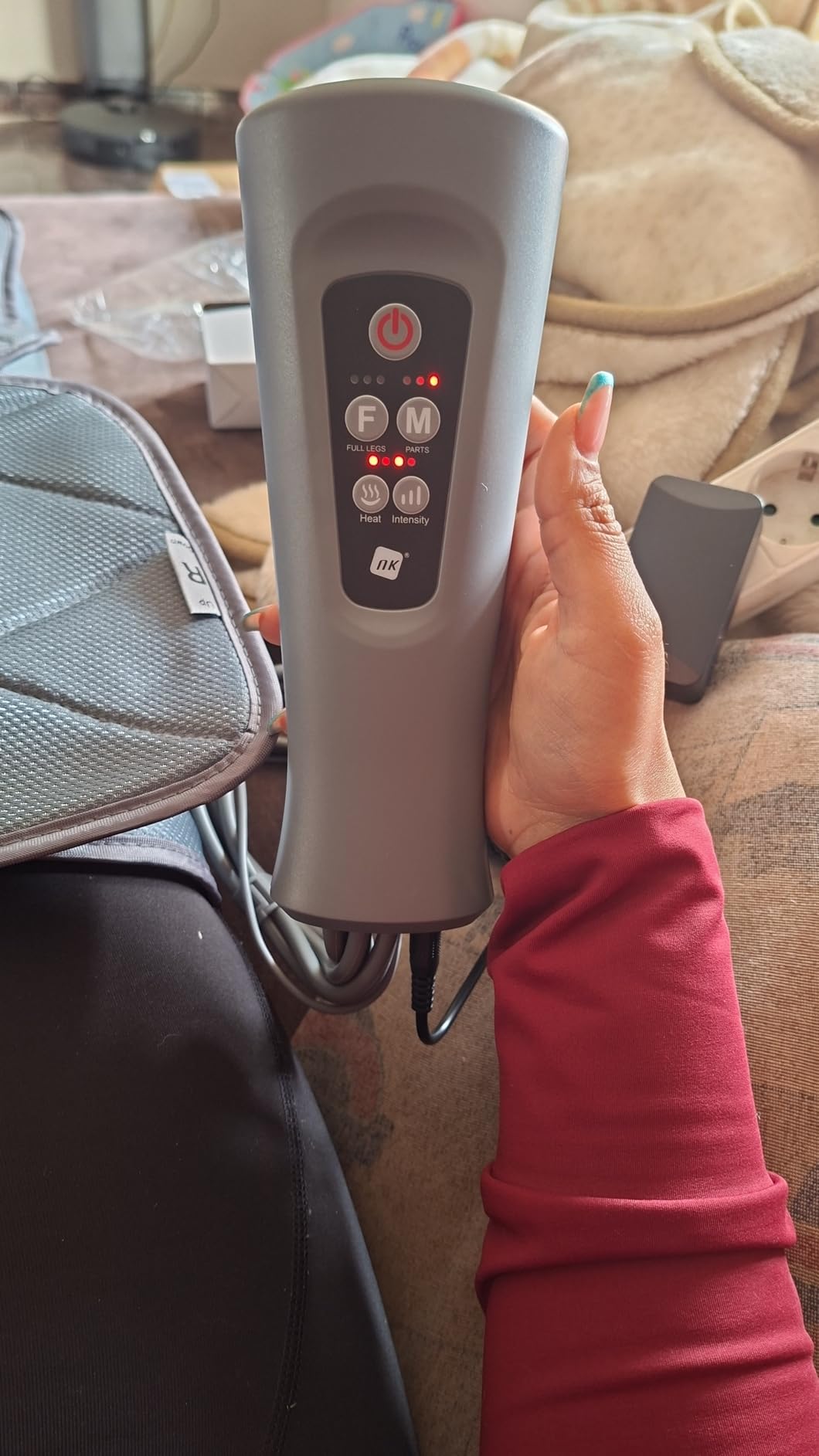 NK Massaggiatore Gambe Compressione Aria Calore 6 Modalità