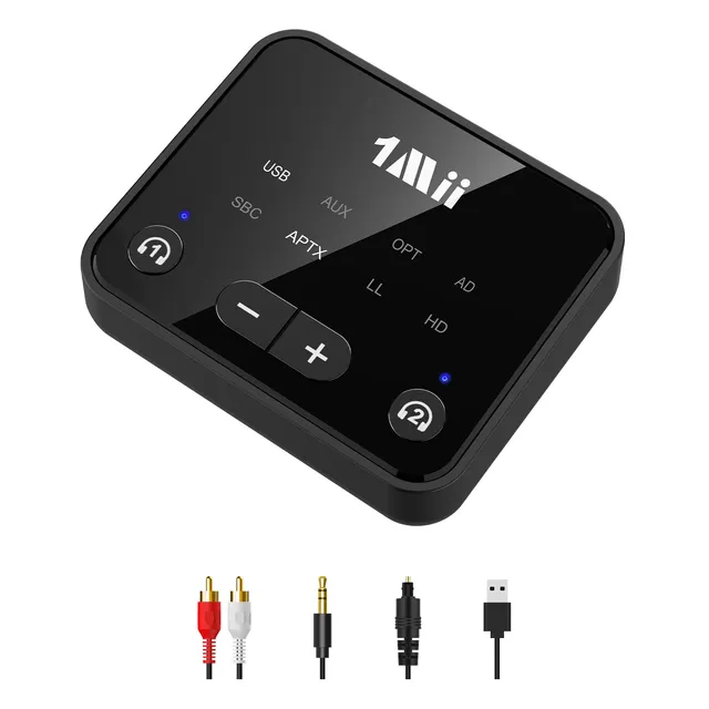 1Mii B06T6 Trasmettitore Bluetooth TV 2 Cuffie aptX LL