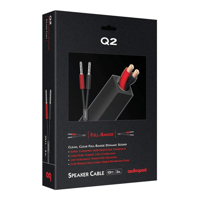 AudioQuest Q2 Full-Range cavo casse rame LGC nero