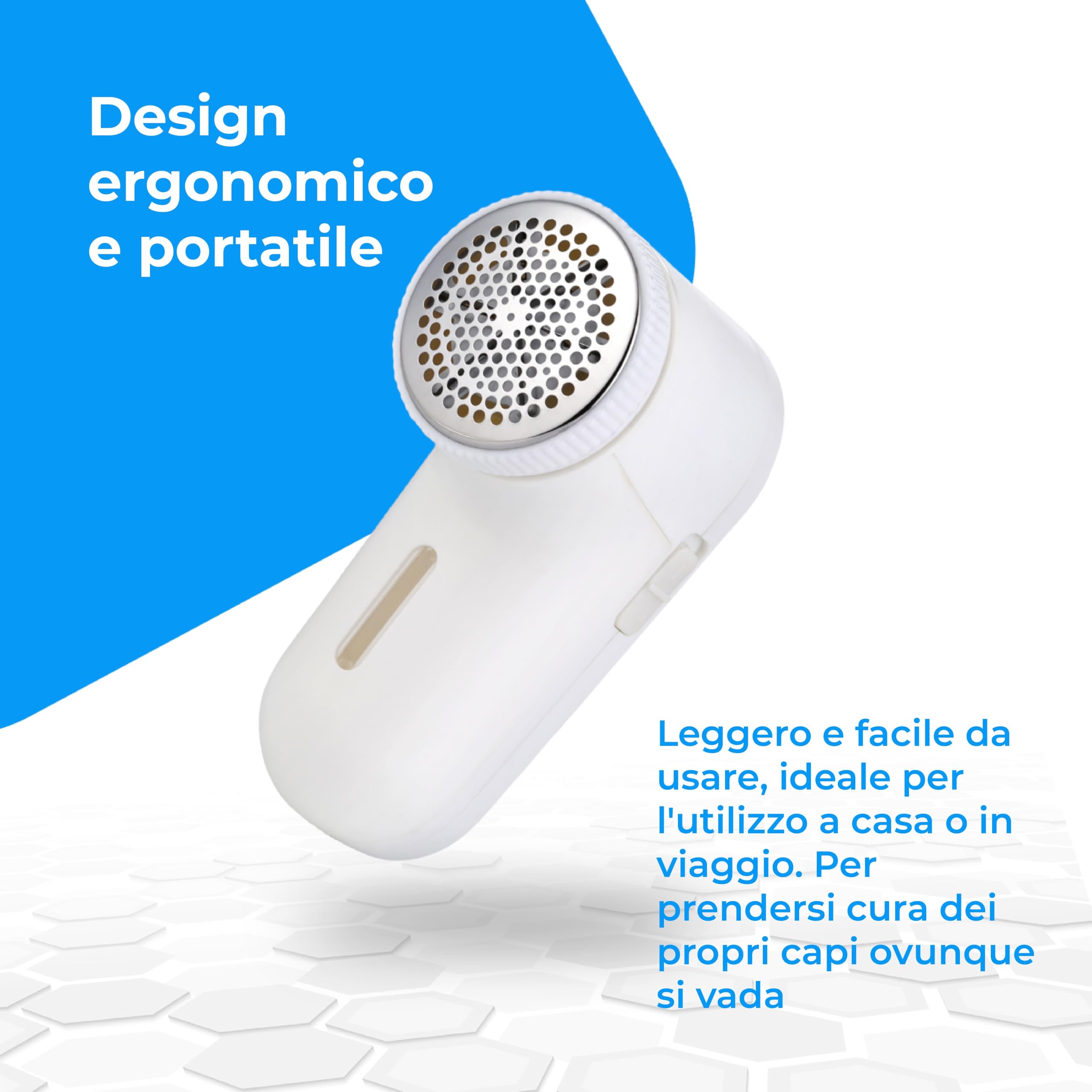 NK Levapelucchi Elettrico Ricaricabile 3 Velocità 6 Lame USB