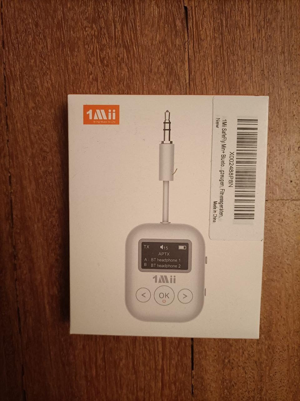 1Mii SafeFly Min+ Trasmettitore Ricevitore Bluetooth aptX OLED