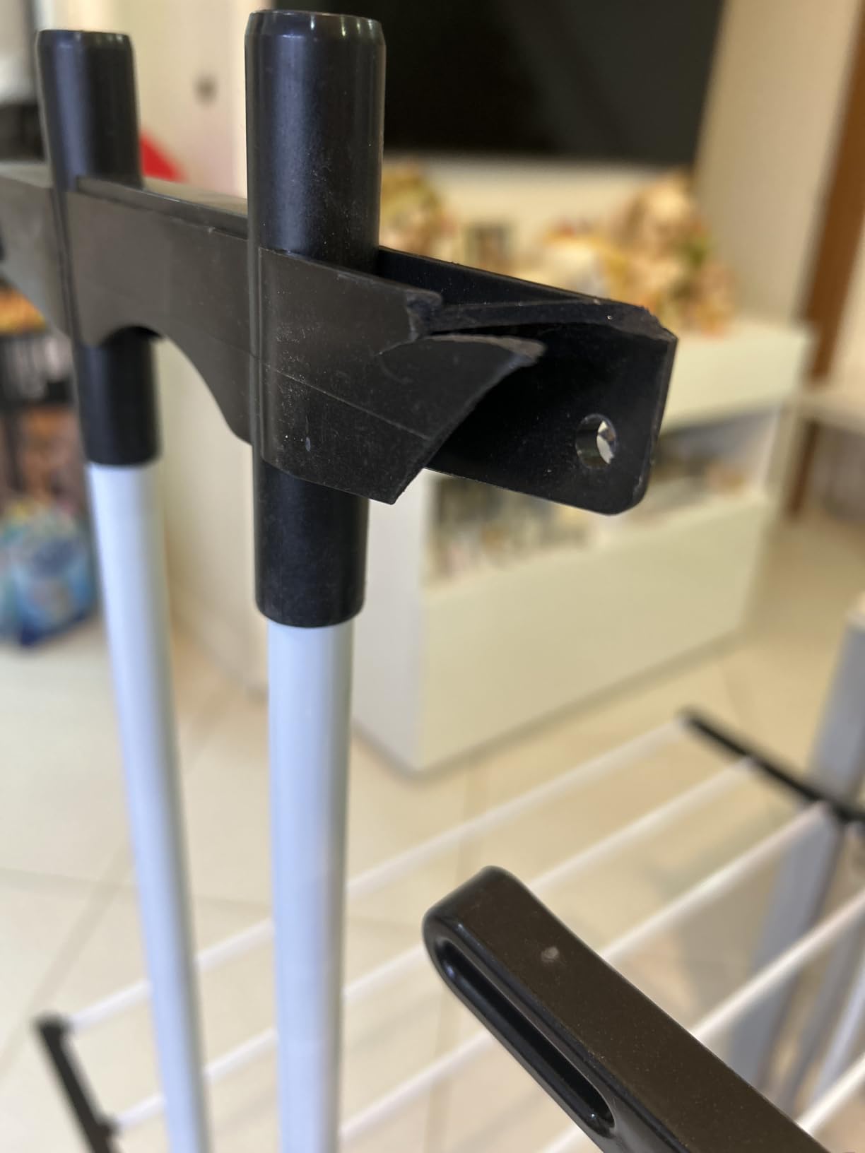 NK Stendino Verticale 4 Livelli Nero Bianco 19 m con Ruote