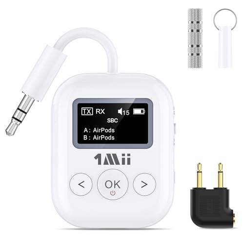 1Mii SafeFly Min+ Trasmettitore Bluetooth TV aptX 25 Ore