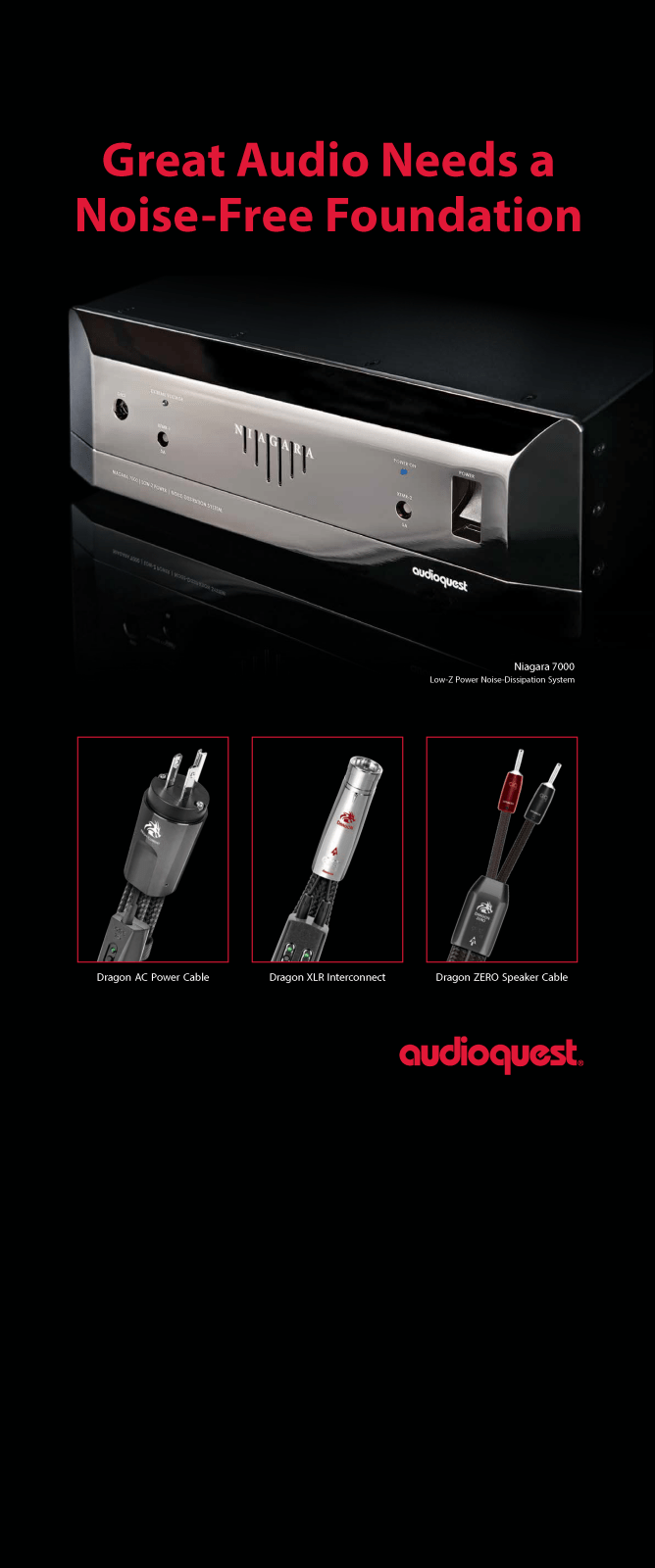 Audioquest Accessories kit Niagara 7000 Dragon foundation