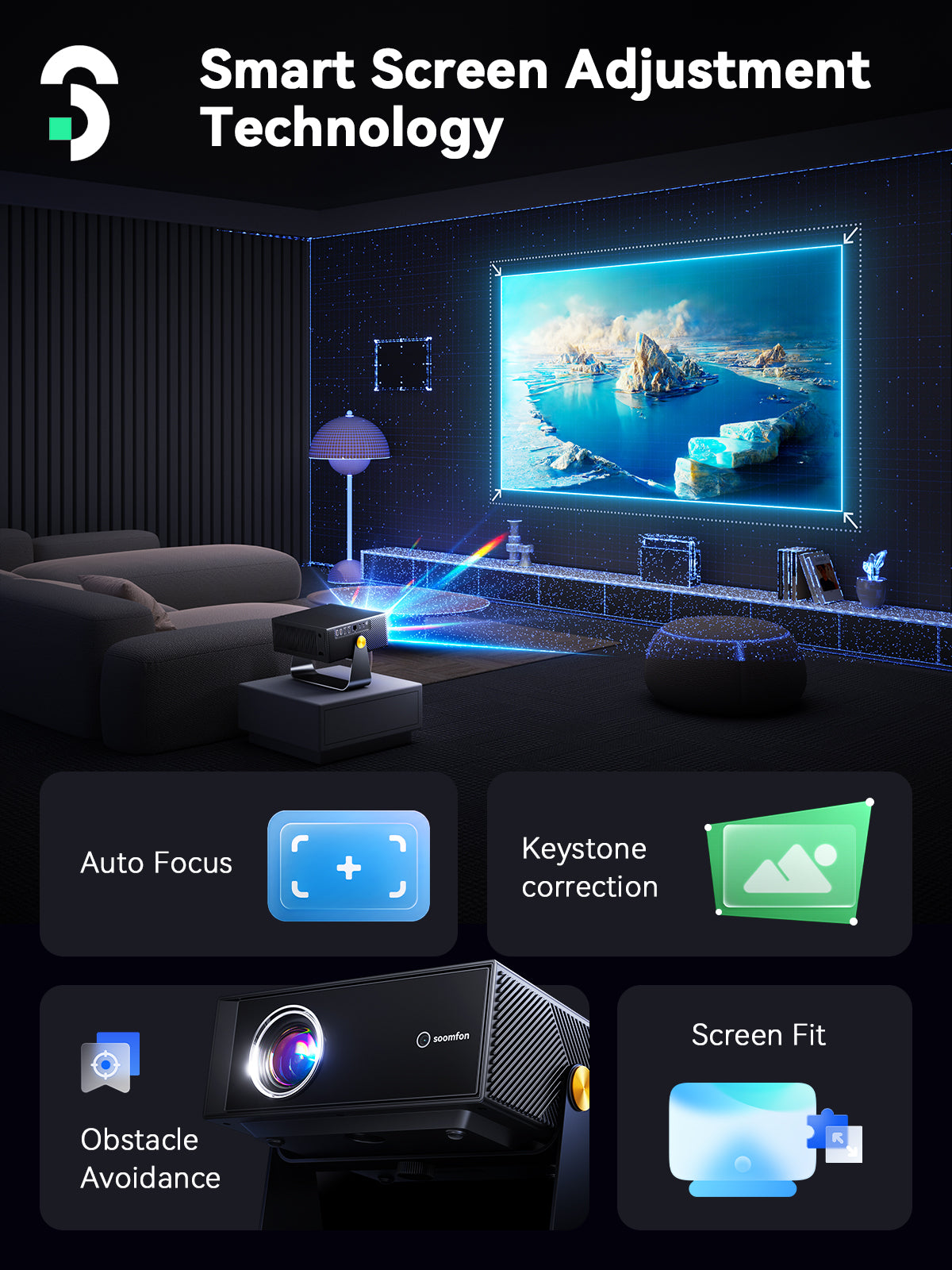 SOOMFON SK3 videoproiettore WiFi Bluetooth 1080p Netflix