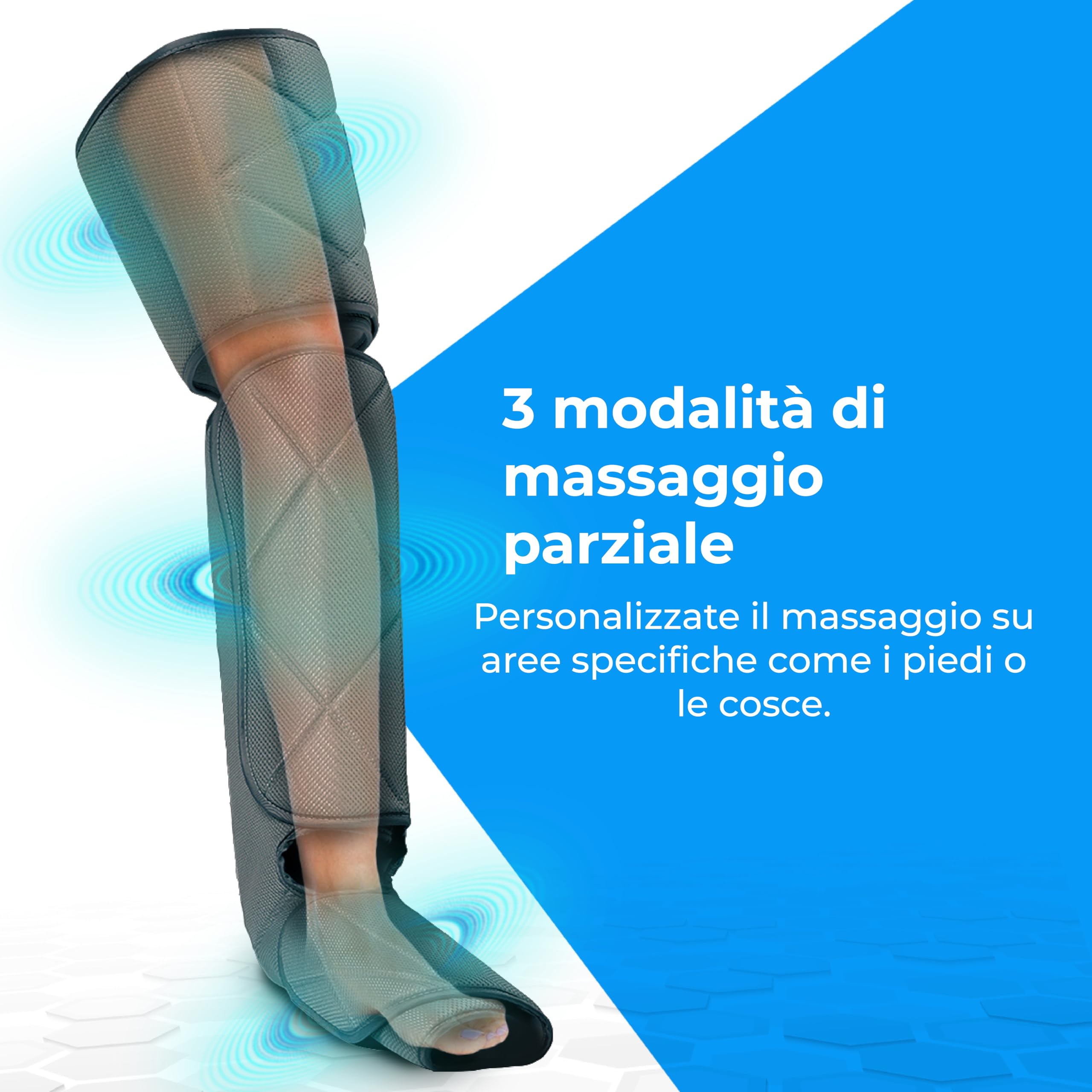 NK Massaggiatore Gambe Compressione Aria Calore 6 Modalità