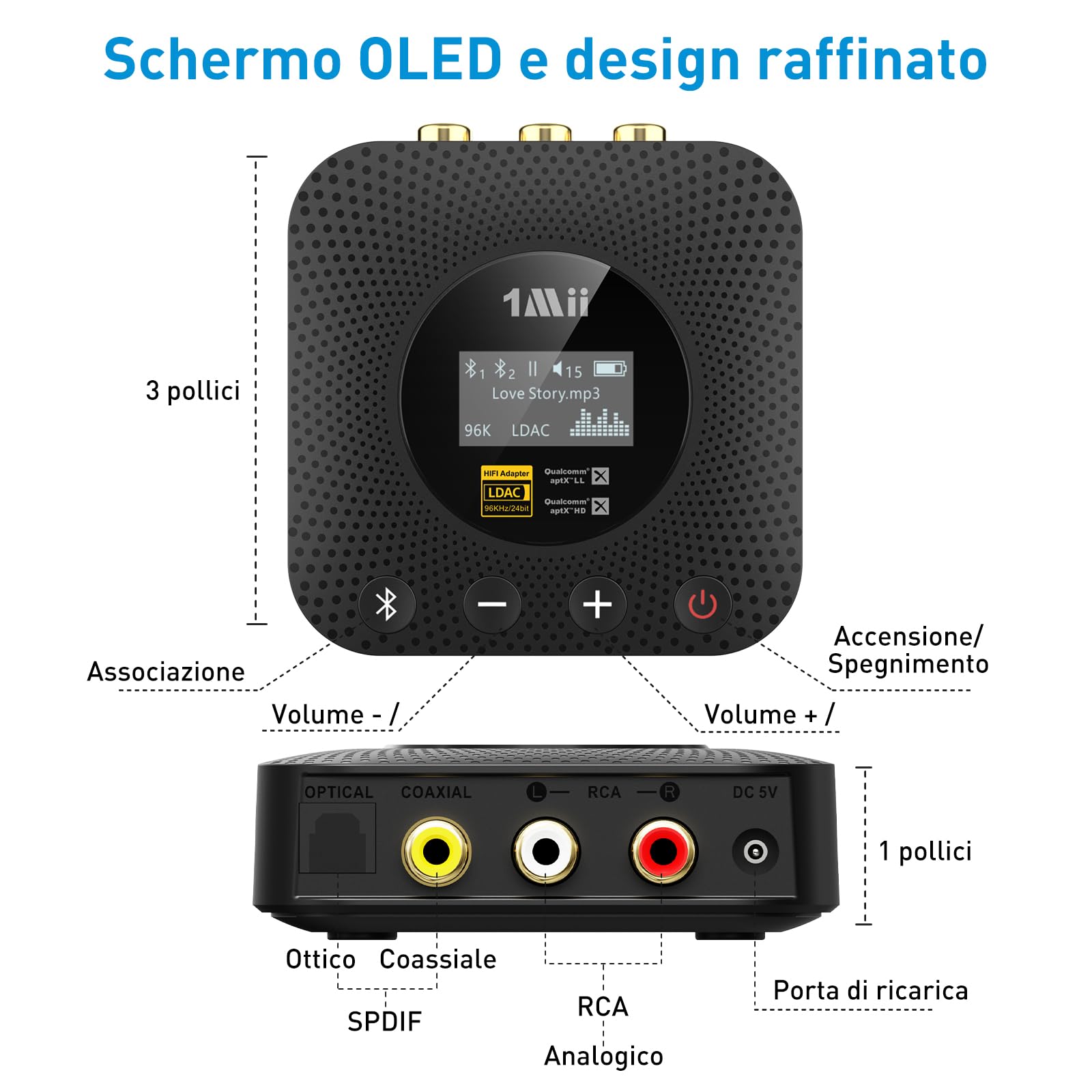 1Mii B06HD+ Ricevitore Bluetooth HiFi LDAC DAC